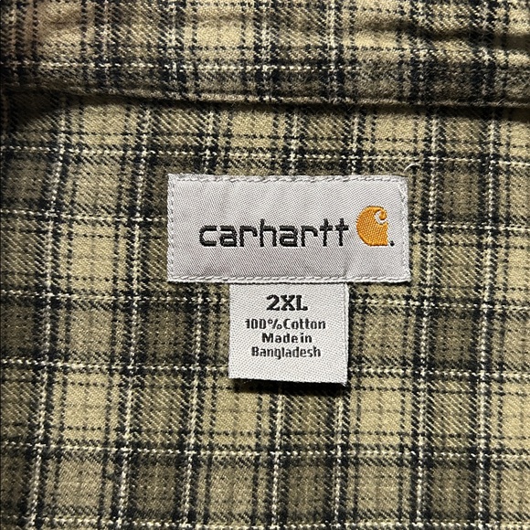 Carhartt Flannel Button Down Collar Shirt. XXL - Picture 7 of 7
